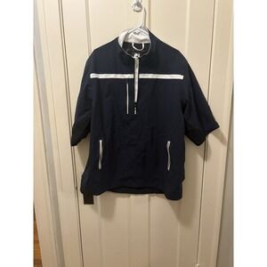 DryJoys By FootJoy‎ Tour XP Short Sleeve Pullover Jacket Men's Sz XL Navy White